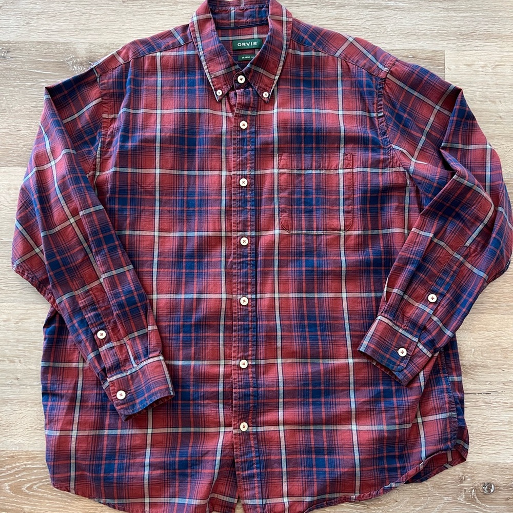 ORVIS - Men's Red Plaid Shirt